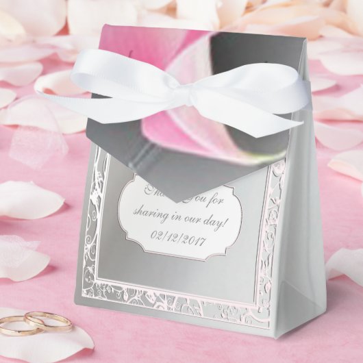 Roze Calla Lily Wedding Favor Box Bedankdoosjes (Huwelijk)