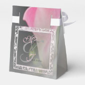 Roze Calla Lily Wedding Favor Box Bedankdoosjes (Achterkant)