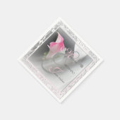 Roze Calla Lily Wedding Paper Napkins Servetten (Hoek)