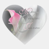 Roze Calla Lily Wedding Sticker (Voorkant)