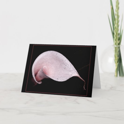 ROZE CALLA NOTECARD/BLANK KAART (Voorkant)