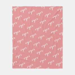 Roze Calligrafie Persoonlijke Herhalende Naam Fleece Deken