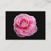 Roze Camelia 2 - zwart Visitekaartje (Achterkant)