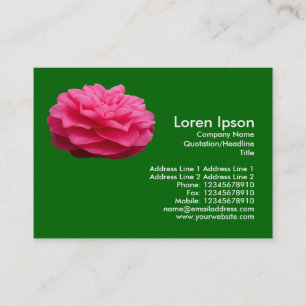 Roze Camelia 3 - Groen gras Visitekaartje