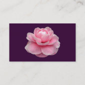 Roze Camelia - Donker Paars Visitekaartje (Achterkant)