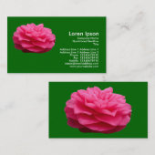 Roze Camelia - Grass Green Visitekaartje (Voorkant / Achterkant)
