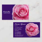 Roze Camelia II - Deep Paars 330066 Visitekaartje (Voorkant / Achterkant)