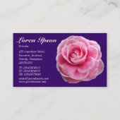 Roze Camelia II - Deep Paars 330066 Visitekaartje (Achterkant)