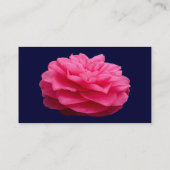 Roze Camelia - Navy Blue Visitekaartje (Achterkant)