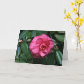 "Roze Camellia # 1" Kaart (Gele Bloem)