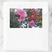 Roze Camellia #2 Happy Birthday Stickers (Tas)