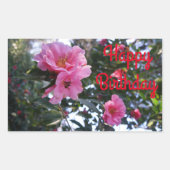 Roze Camellia #2 Happy Birthday Stickers (Voorkant)