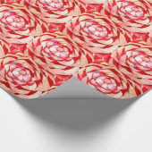 Roze Camellia abstract kunstschilderij Cadeaupapier (Hoek)