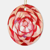 Roze Camellia abstract kunstschilderij Keramisch Ornament (Links)