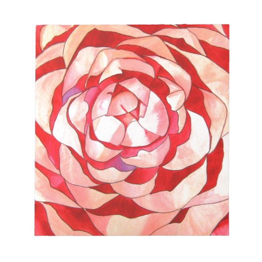 Roze Camellia abstract kunstschilderij Notitieblok (Voorkant)