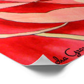 Roze Camellia abstract kunstschilderij Poster (Hoek)