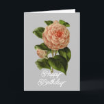 roze Camellia Albino Botti Verjaardag Kaart<br><div class="desc">stijl elegante roze Camellia Albino Botti bloem. Personaliseer uw bericht binnen en laat de ontvanger weten hoeveel ze voor u betekenen. Maak hun verjaardag onvergetelijk met deze one-of-a-kind kaart.</div>