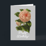 roze Camellia Albino Botti Verjaardag Kaart<br><div class="desc">stijl elegante roze Camellia Albino Botti bloem. Personaliseer uw bericht binnen en laat de ontvanger weten hoeveel ze voor u betekenen. Maak hun verjaardag onvergetelijk met deze one-of-a-kind kaart.</div>