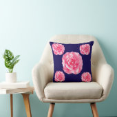 Roze Camellia Bloei Kussen (Stoel)
