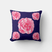 Roze Camellia Bloei Kussen (Voorkant)