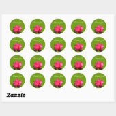 roze camellia bloem bedankt stickers (Vel)