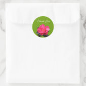 roze camellia bloem bedankt stickers (Tas)