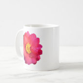 roze camellia bloem koffiemok (Voorkant links)
