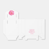 Roze camellia bloem kunst trouw favor doos bedankdoosjes (Uitgevouwen)