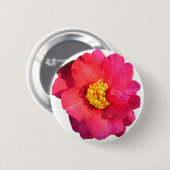roze camellia bloem ronde button 5,7 cm (Voorkant /achterkant)