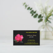 roze camellia bloem visitekaartje (Staand voorkant)