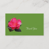 roze camellia bloem visitekaartje (Achterkant)