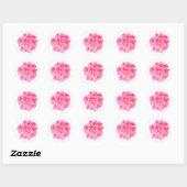 Roze camellia bloem waterverf kunst sticker (Vel)