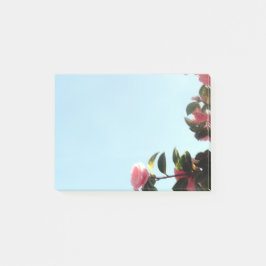 Roze Camellia-bloemen met blauwe hemel Post-it® Notes