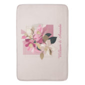 Roze Camellia Bloom Badmat (Voorkant Verticaal)