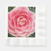 Roze Camellia Bloom Floral Servet (Voorkant)