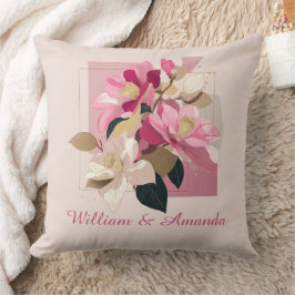 Roze Camellia Bloom Sierkussen