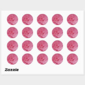 Roze Camellia Blossom Ronde Sticker (Vel)