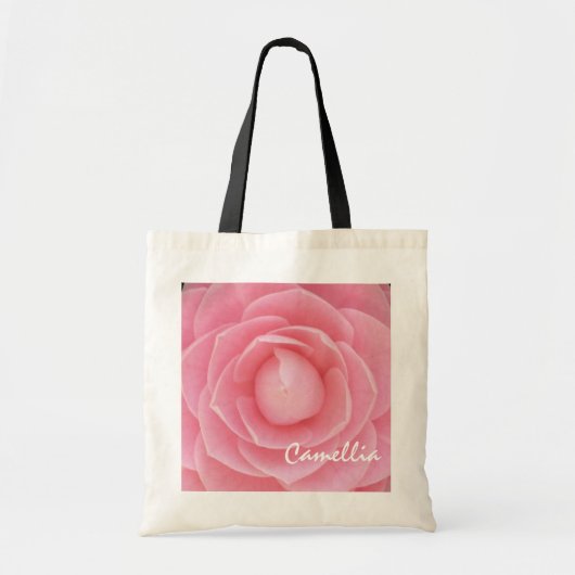 roze Camellia Budget Totebag Tote Bag (Voorkant)