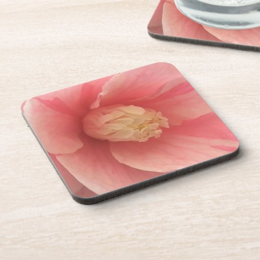 Roze Camellia Drankjes Onderzetter (Linkerzijde)