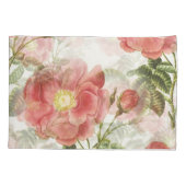 Roze Camellia Floral Pattern Kussensloop (Achterkant)