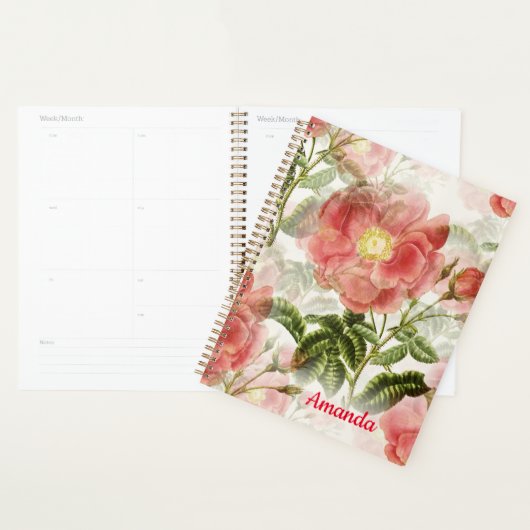 Roze Camellia Floral Pattern Planner (Display)