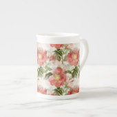 Roze Camellia Floral Pattern Porselein Kop (Voorkant rechts)