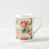 Roze Camellia Floral Pattern Porselein Kop (Rechts)