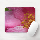 Roze Camellia Flower Stamens Muismat (Met muis)