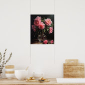 Roze Camellia Flowers Art Print Poster (Keuken)
