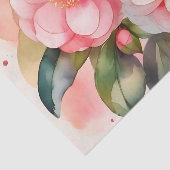 Roze Camellia Flowers Tissuepapier (Detail)