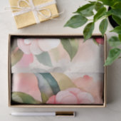 Roze Camellia Flowers Tissuepapier (Geschenk)