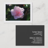 Roze Camellia (grens) Visitekaartje (Voorkant / Achterkant)