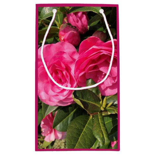 Roze Camellia Klein Cadeauzakje (Achterkant)