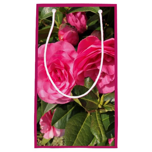 Roze Camellia Klein Cadeauzakje (Voorkant)